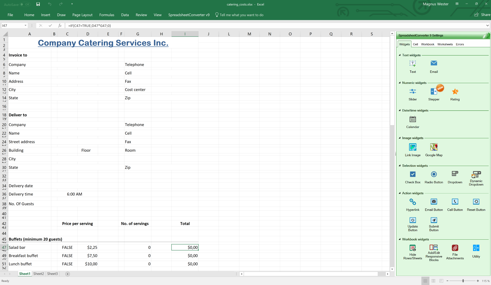 create a form in microsoft excel for mac